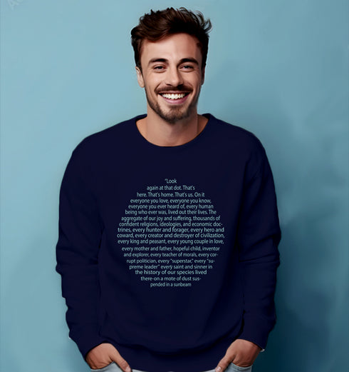 Aaramkhor CARL SAGAN PALE BLUE DOT PHYSICS Science, Nerd, Geeky winter 23 Unisex Sweatshirts